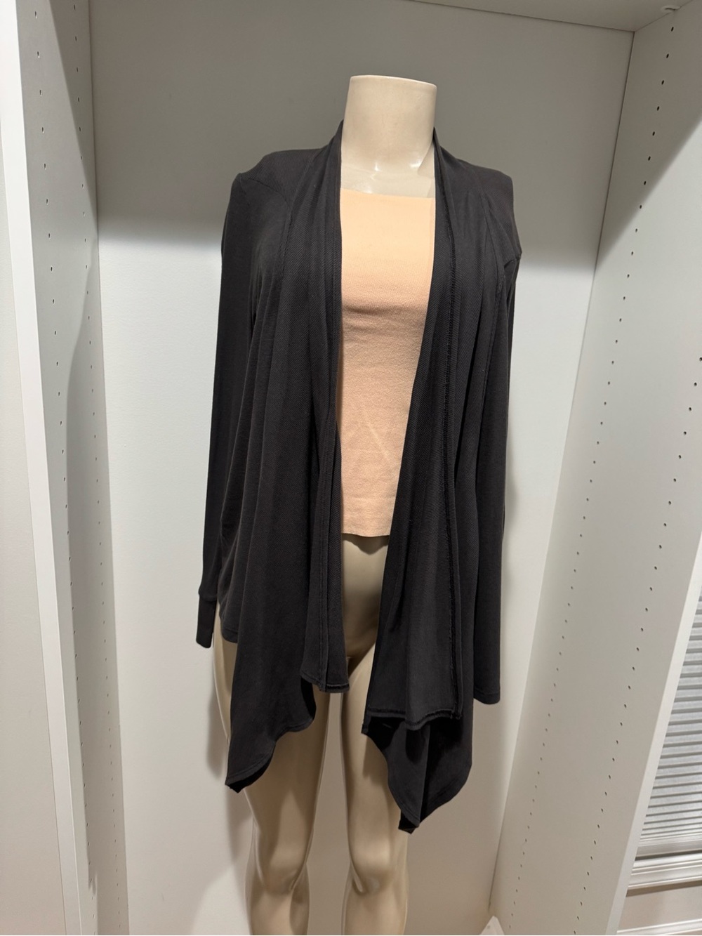 Kohl's Black Draped Open-Front Women's Cardigan